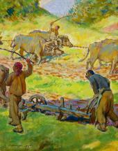 Е.Е. Лансере. Пахота в Грузии. 1929