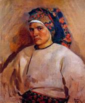 Автопортрет в украинском костюме. 1946