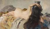 В.А. Серов. Натурщица с распущенными волосами. 1899 В.А. Серов. Натурщица с распущенными волосами. 1899