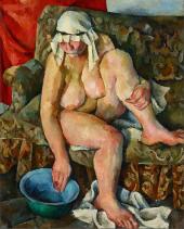А.А. Осмёркин. Об нажённая (натурщица С. Осипович). 1922