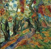 В.В.РОЖДЕСТВЕНСКИЙ. Пейзаж с аллеей. 1909–1910 