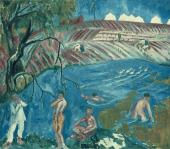 М.Ф.ЛАРИОНОВ. Купающиеся солдаты. 1911