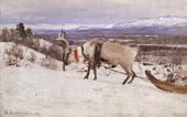 АЛЕКСАНДР БОРИСОВ. НА МУРМАНЕ БЛИЗ ГАВАНИ. 1896