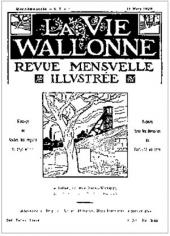Обложка журнала La Vie Wallonne. 15 марта 1924 Обложка журнала La Vie Wallonne. 15 марта 1924