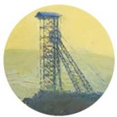 Угольная шахта в Жюпиле. Около 1920-х. Фрагмент. Угольная шахта в Жюпиле. Около 1920-х. Фрагмент.