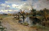 Летний пейзаж с речкой. 1890-е