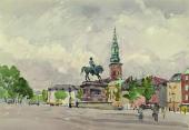 Площадь в Копенгагене. 1955 Площадь в Копенгагене. 1955